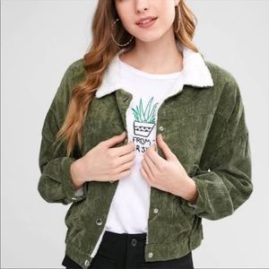 Olive green corduroy jacket